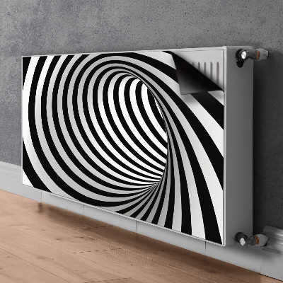 Tapis magnétique pour radiateur Vortex noir et blanc