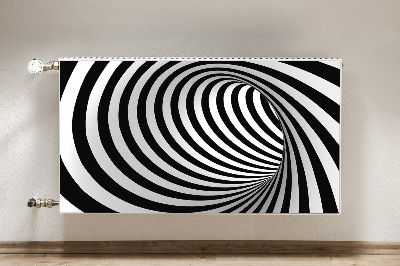 Tapis magnétique pour radiateur Vortex noir et blanc