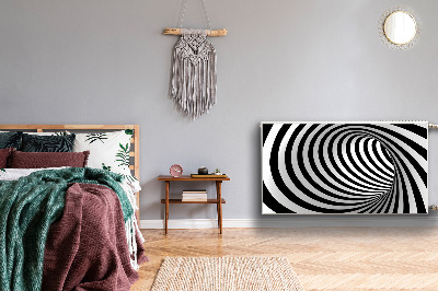 Tapis magnétique pour radiateur Vortex noir et blanc