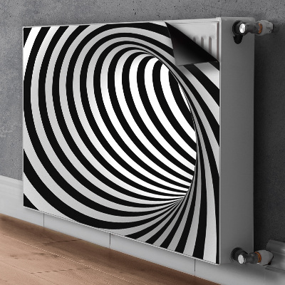 Tapis magnétique pour radiateur Vortex noir et blanc