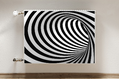 Tapis magnétique pour radiateur Vortex noir et blanc