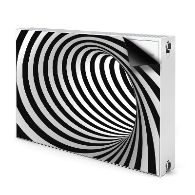 Tapis magnétique pour radiateur Vortex noir et blanc