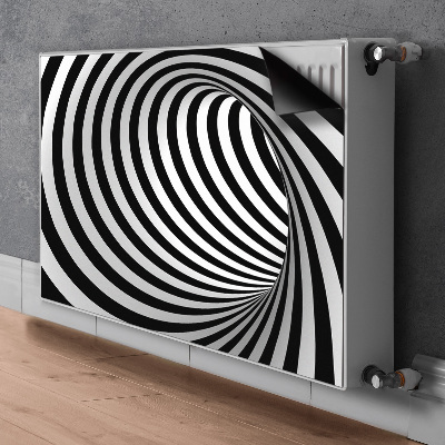 Tapis magnétique pour radiateur Vortex noir et blanc