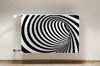 Tapis magnétique pour radiateur Vortex noir et blanc