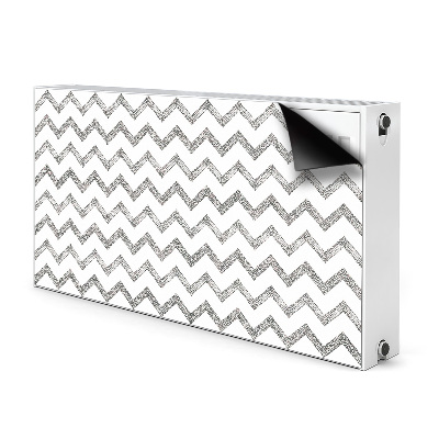 Cache radiateur déco Zigzags en argent