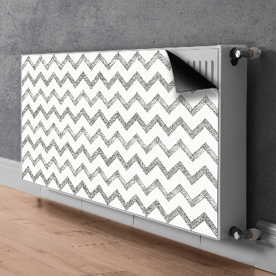 Cache radiateur déco Zigzags en argent