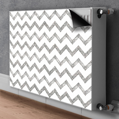 Cache radiateur déco Zigzags en argent