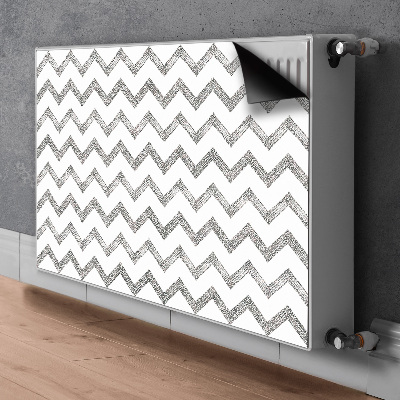 Cache radiateur déco Zigzags en argent