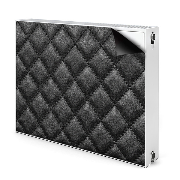 Tapis magnétique pour radiateur Diamants en cuir noir