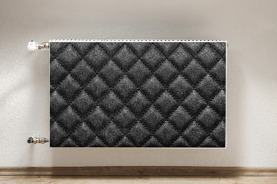 Tapis magnétique pour radiateur Diamants en cuir noir