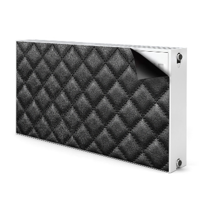 Tapis magnétique pour radiateur Diamants en cuir noir