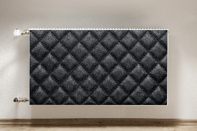 Tapis magnétique pour radiateur Diamants en cuir noir