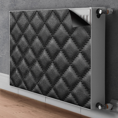 Tapis magnétique pour radiateur Diamants en cuir noir