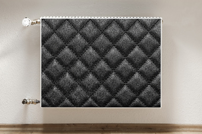 Tapis magnétique pour radiateur Diamants en cuir noir