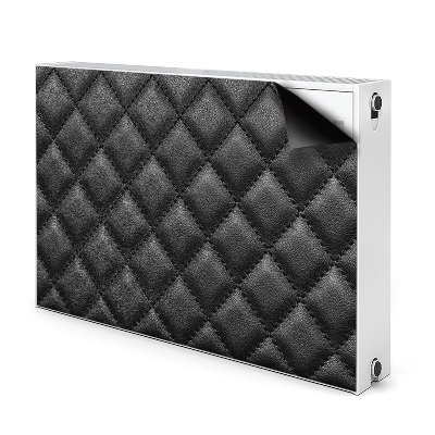 Tapis magnétique pour radiateur Diamants en cuir noir