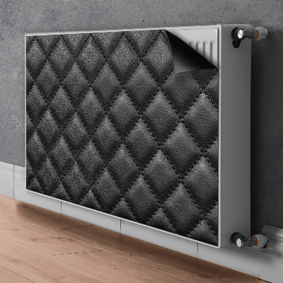 Tapis magnétique pour radiateur Diamants en cuir noir