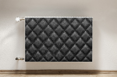 Tapis magnétique pour radiateur Diamants en cuir noir