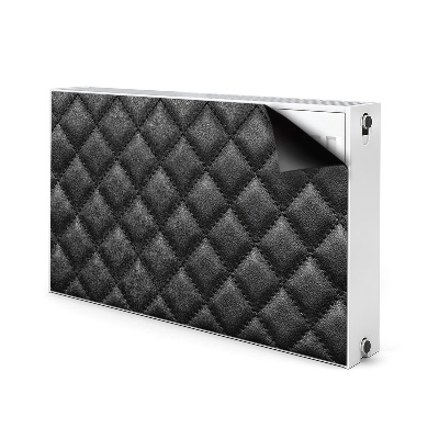 Tapis magnétique pour radiateur Diamants en cuir noir