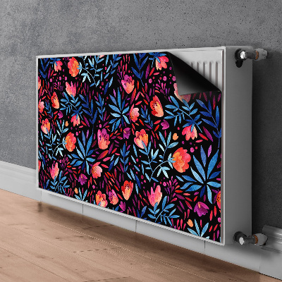 Un tapis avec un imprimé radiateur Motif floral