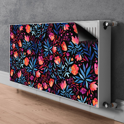 Un tapis avec un imprimé radiateur Motif floral