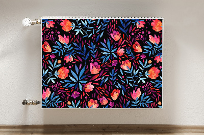 Un tapis avec un imprimé radiateur Motif floral