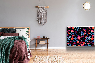 Un tapis avec un imprimé radiateur Motif floral