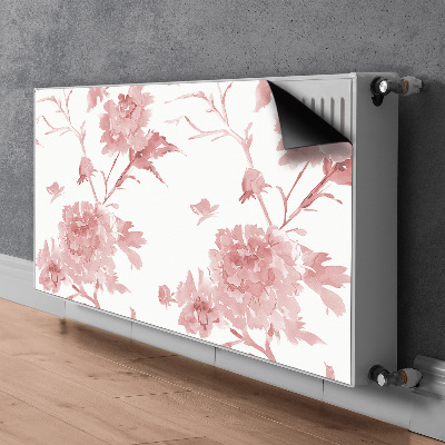 Cache radiateur déco Fleurs pastel