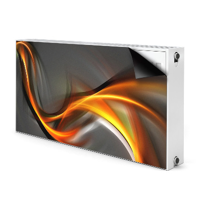 Cache radiateur déco Abstraction orange