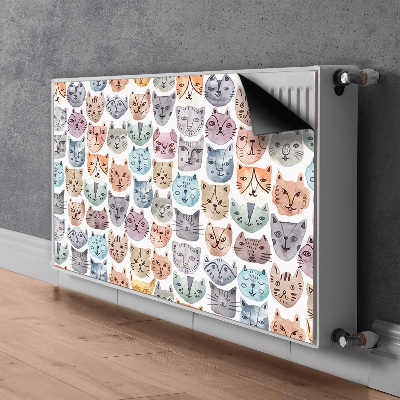 Couvercle magnétique du radiateur Chats aquarelle