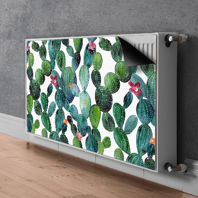 Couvercle magnétique du radiateur Cactus avec des fleurs