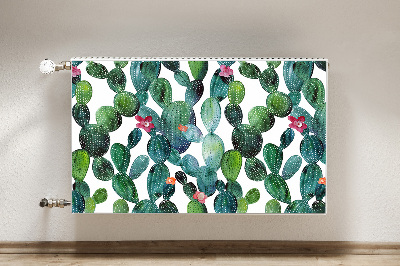 Couvercle magnétique du radiateur Cactus avec des fleurs