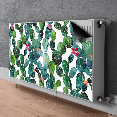 Couvercle magnétique du radiateur Cactus avec des fleurs