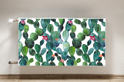 Couvercle magnétique du radiateur Cactus avec des fleurs