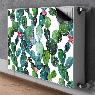 Couvercle magnétique du radiateur Cactus avec des fleurs