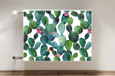 Couvercle magnétique du radiateur Cactus avec des fleurs