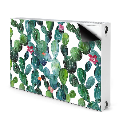 Couvercle magnétique du radiateur Cactus avec des fleurs