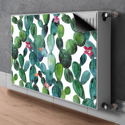 Couvercle magnétique du radiateur Cactus avec des fleurs