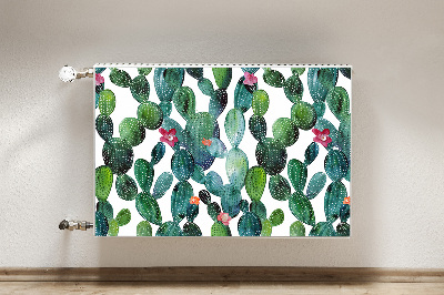 Couvercle magnétique du radiateur Cactus avec des fleurs