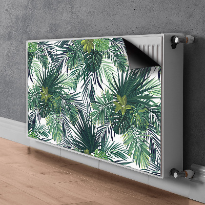 Cache radiateur déco Feuilles tropicales