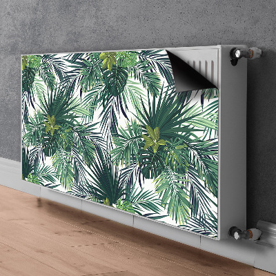 Cache radiateur déco Feuilles tropicales