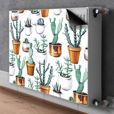 Couvercle magnétique du radiateur Cactus dans des pots