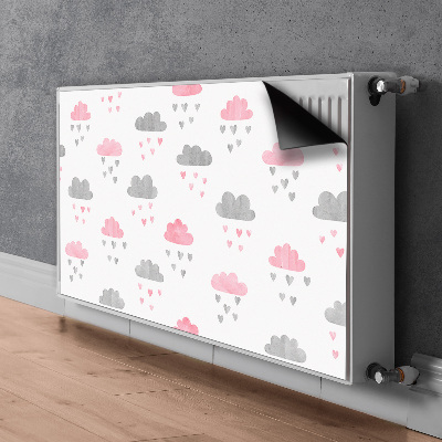 Tapis de radiateur décoratif Nuages ​​minimalistes