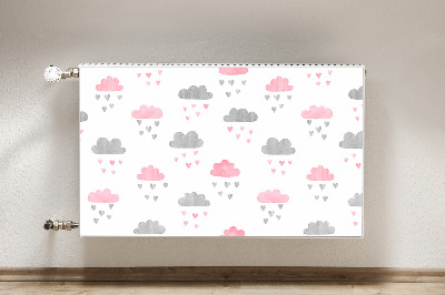 Tapis de radiateur décoratif Nuages ​​minimalistes