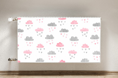 Tapis de radiateur décoratif Nuages ​​minimalistes