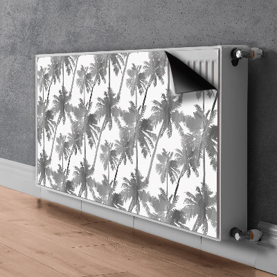 Cache radiateur déco Palmiers gris