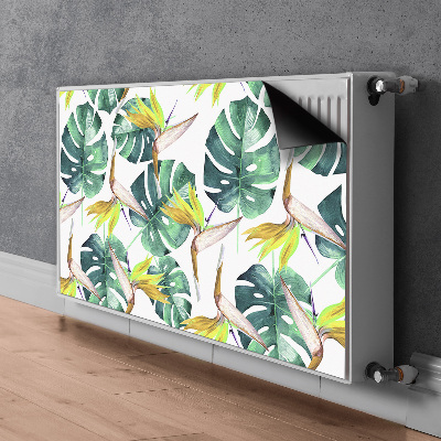 Tapis magnétique pour radiateur Feuilles exotiques