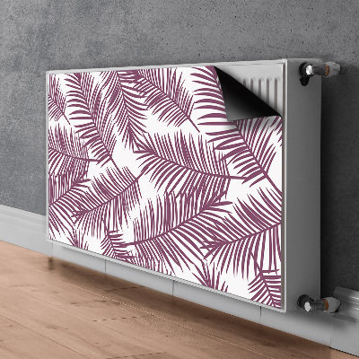 Cache radiateur déco Feuilles violettes