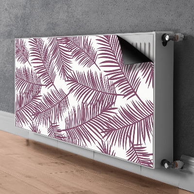 Cache radiateur déco Feuilles violettes