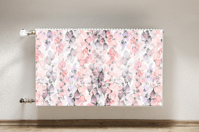 Un tapis avec un imprimé radiateur Fleurs peintes