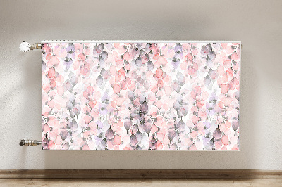 Un tapis avec un imprimé radiateur Fleurs peintes